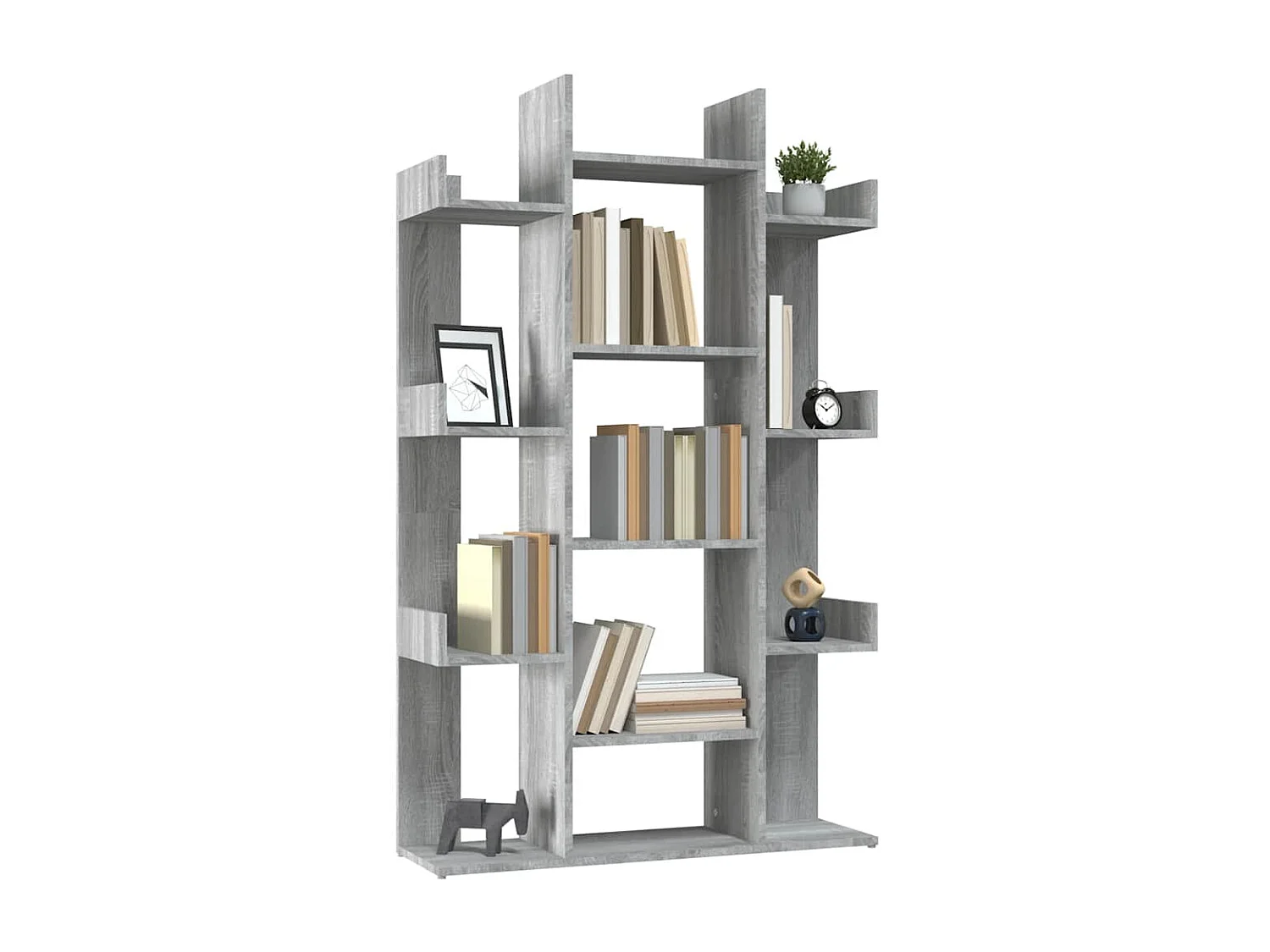 Libreria Sonoma Grey 86x25,5x140 cm in legno ingegnerizzato