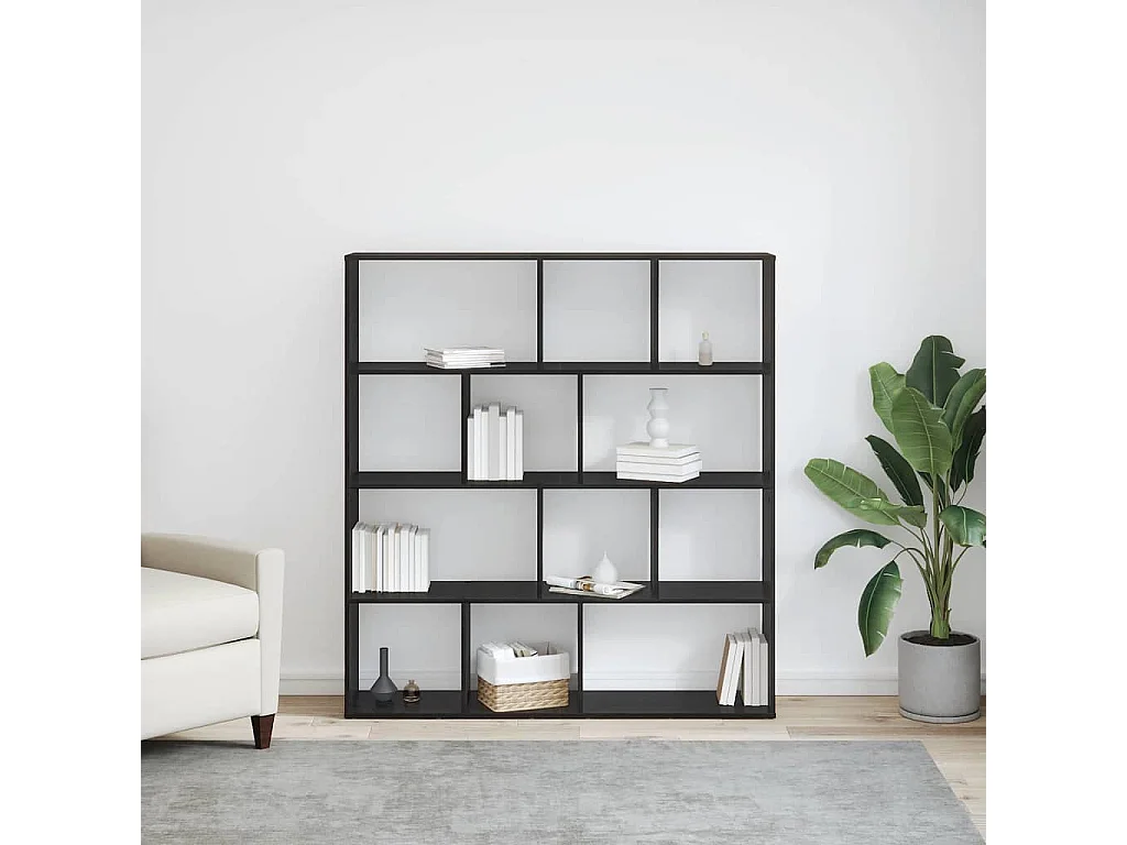 Bibliothèque Chêne noir 132 x 29 x 141,5 cm Bois d'ingénierie