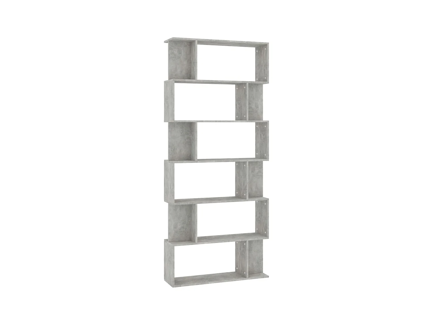 Boekenkast/kamerverdeler betongrijs bewerkt hout