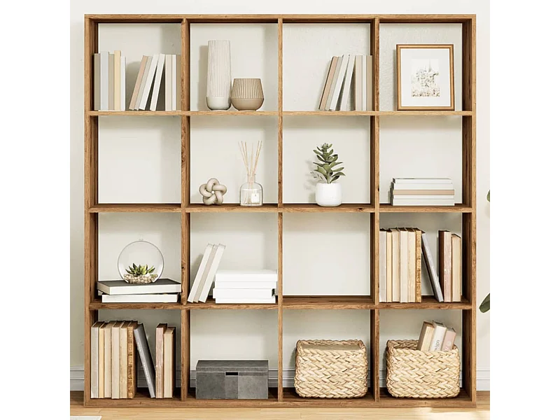 Libreria artigianale in rovere 102x29x143 cm in legno ingegnerizzato