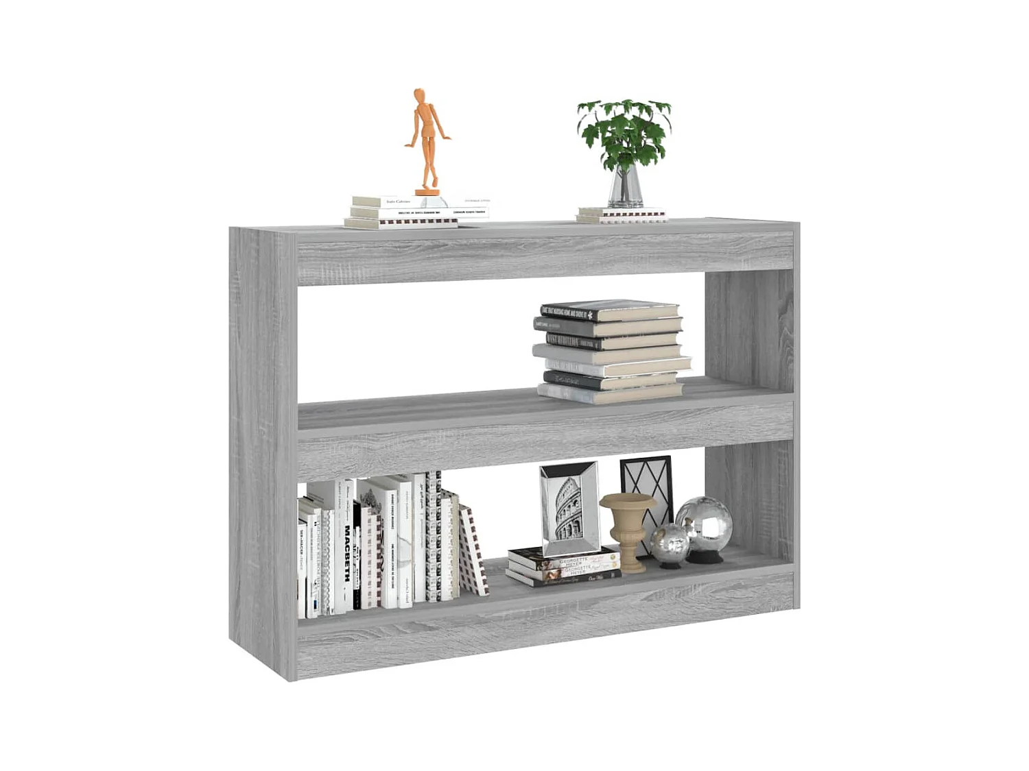 Bibliothèque/Séparateur de pièce sonoma gris 100x30x72 cm