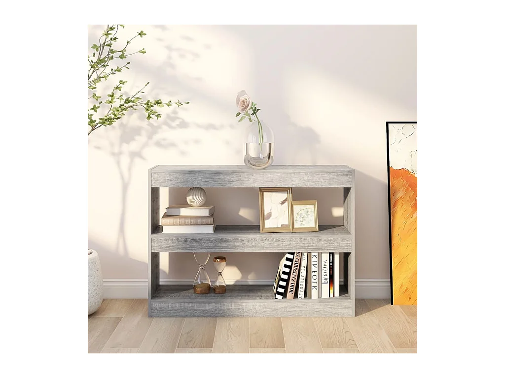 Bibliothèque/Séparateur de pièce sonoma gris 100x30x72 cm