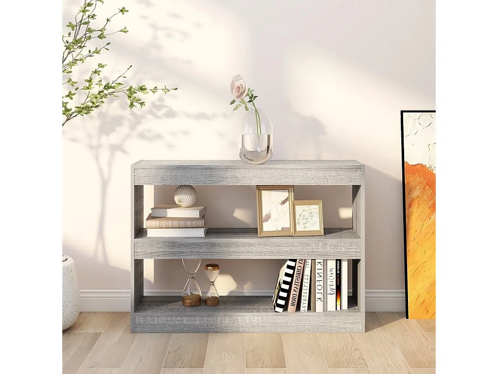 Bibliothèque/Séparateur de pièce sonoma gris 100x30x72 cm