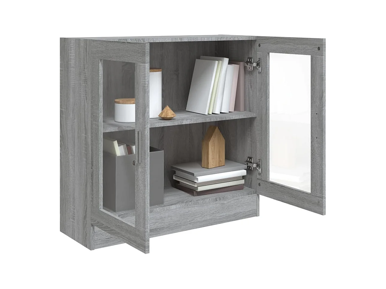 Armoire à vitrine Sonoma gris 82,5x30,5x80 cm Bois d'ingénierie