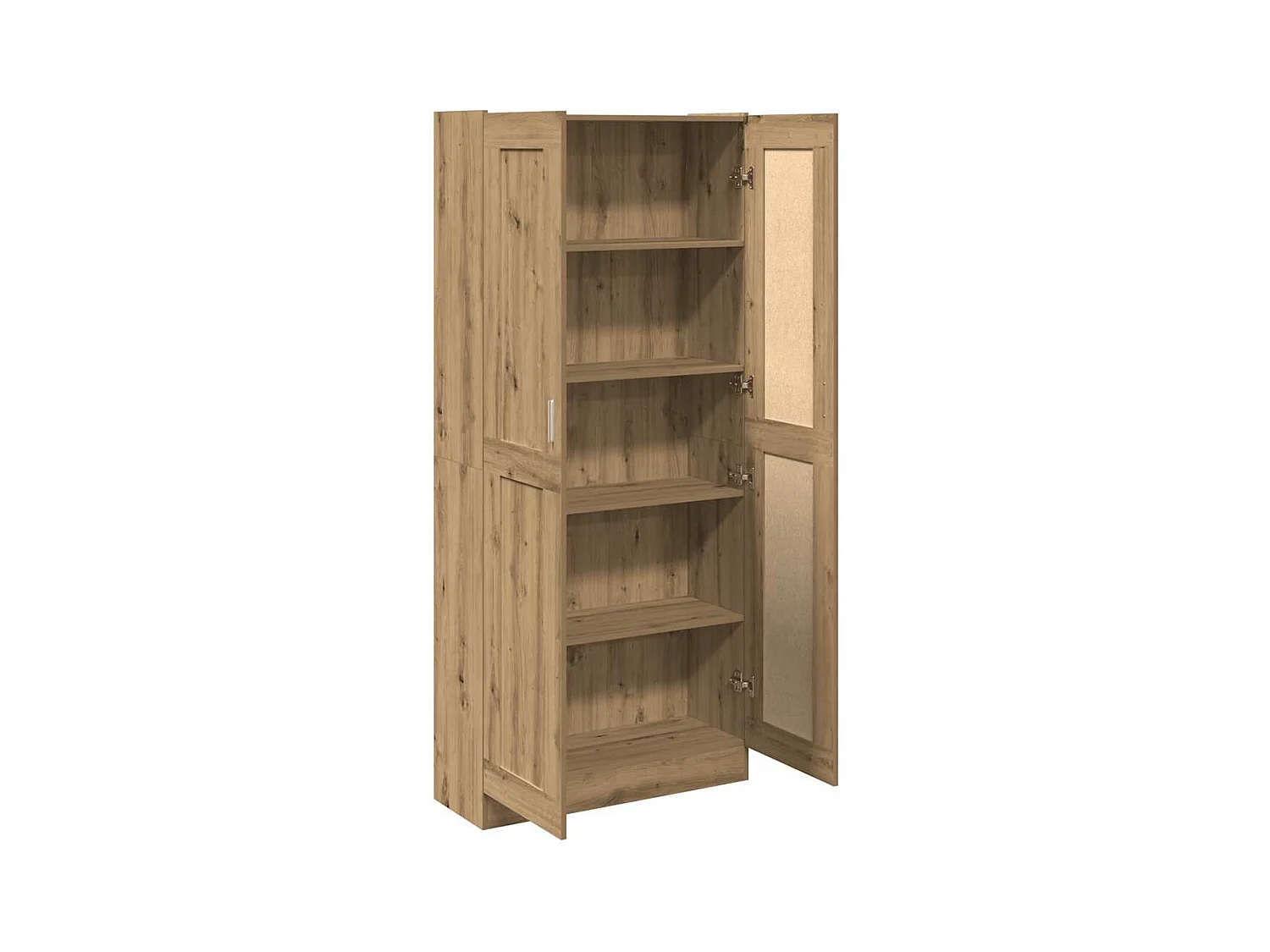 Buffet haut chêne artisanal 82,5x30,5x185 cm bois d'ingénierie