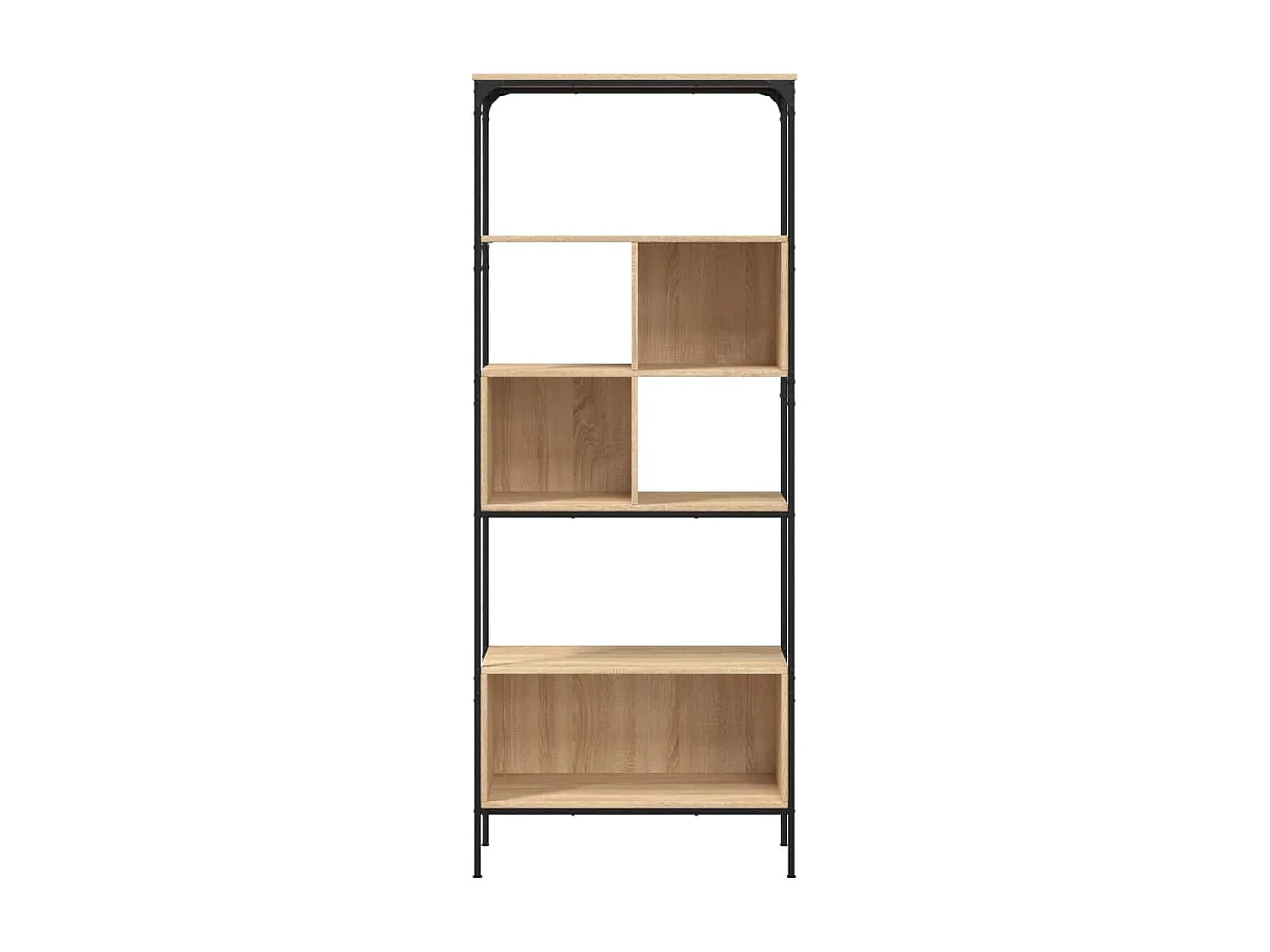 Libreria a 5 ripiani in rovere Sonoma, 76 x 33 x 188,5 cm