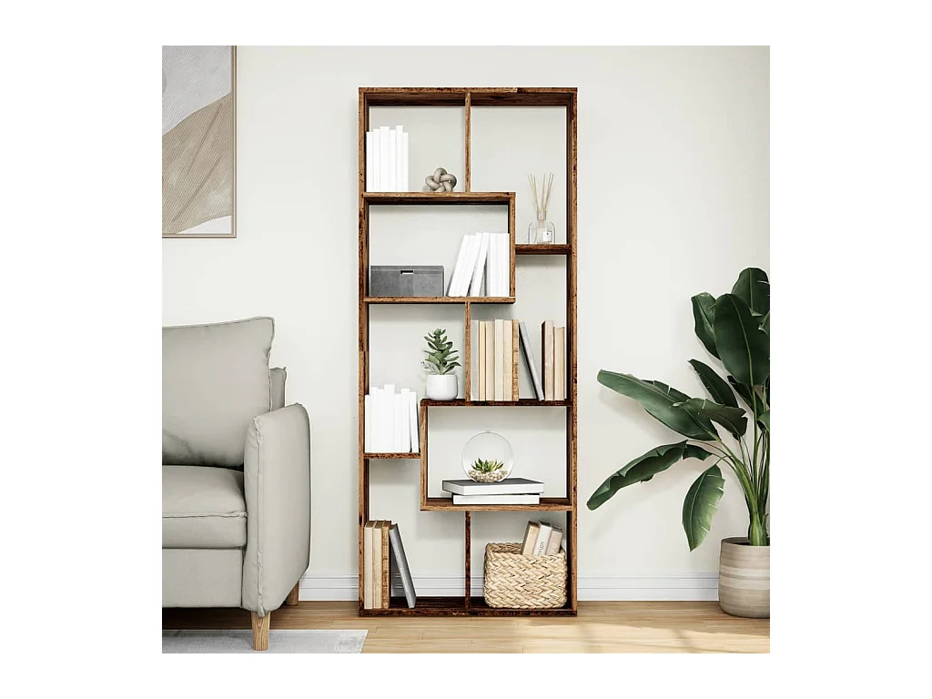 Kamerverdeler plank oud hout 67x25x161,5 cm