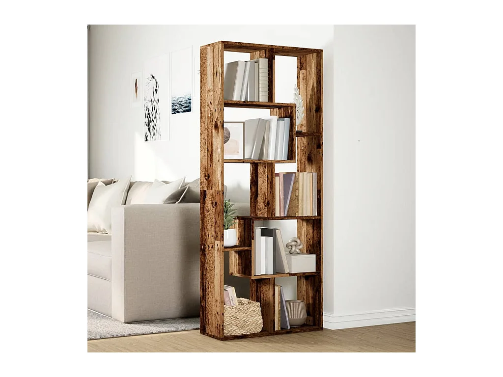 Kamerverdeler plank oud hout 67x25x161,5 cm