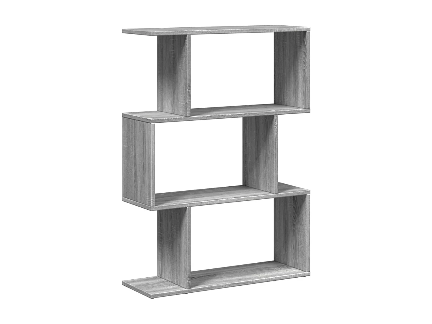 Scaffale divisorio per ambienti a 3 livelli grigio Sonoma 70x24x97cm