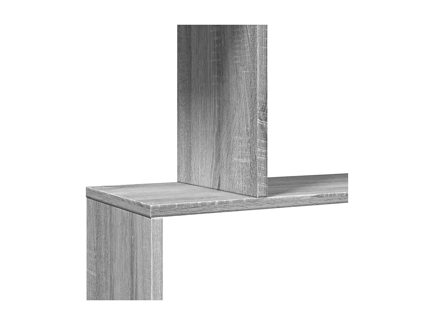 Scaffale divisorio per ambienti a 3 livelli grigio Sonoma 70x24x97cm