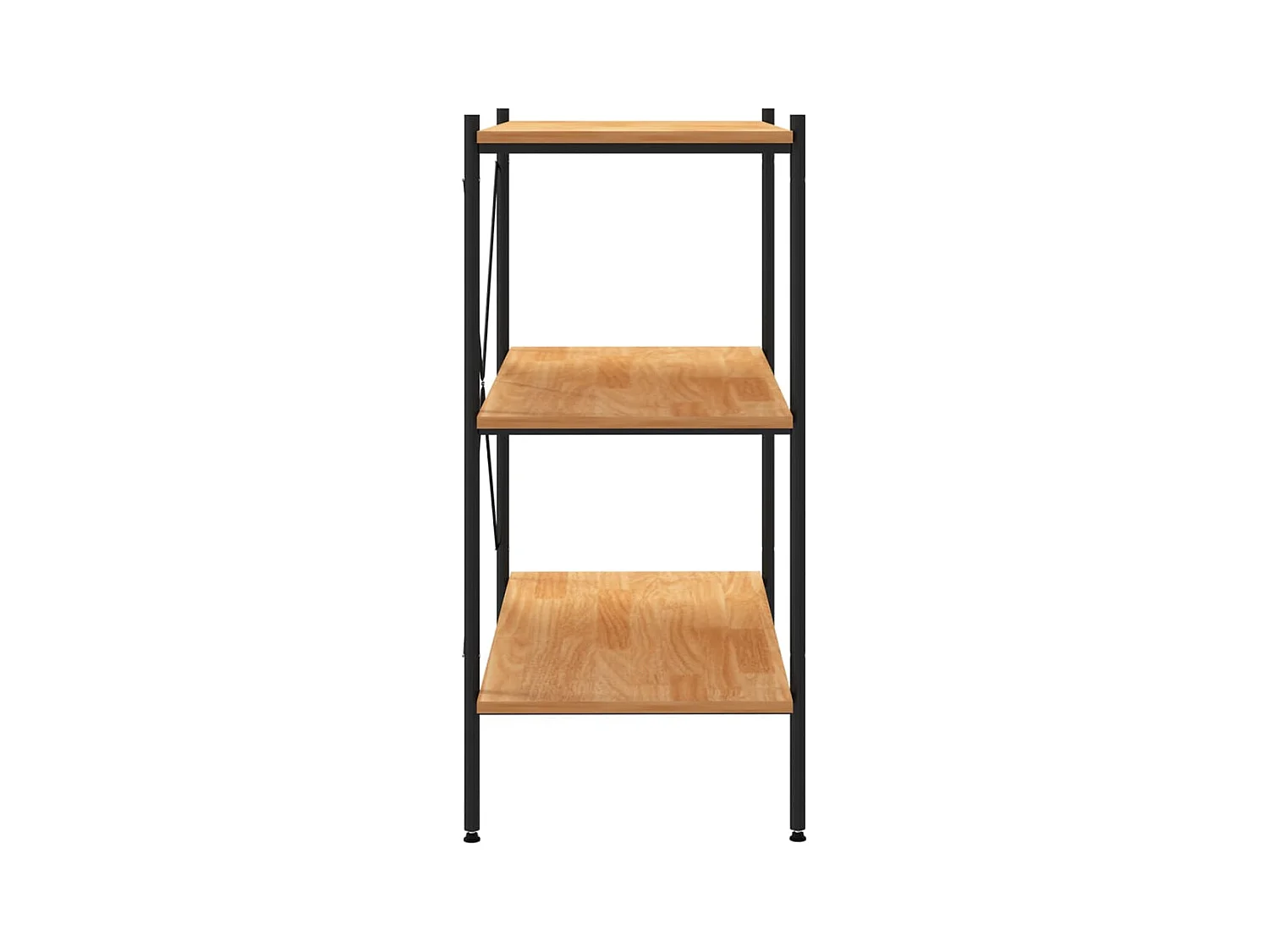 3-laags plank Zwart en eiken 80x40x92 cm