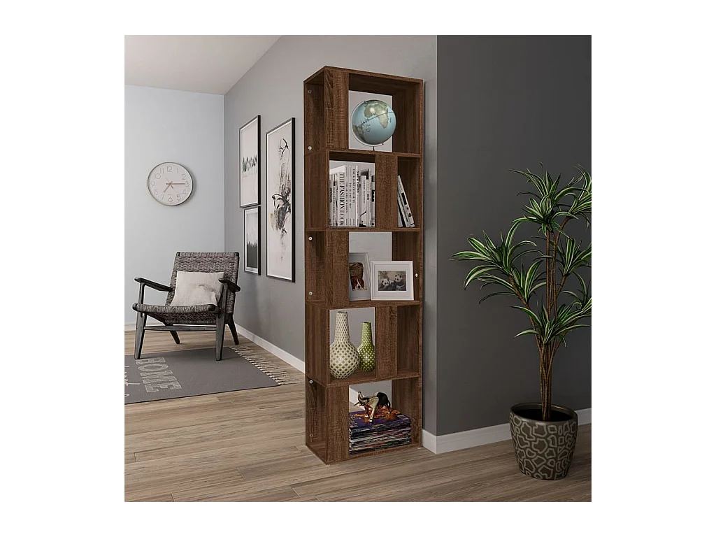 Bibliothèque Chêne marron 45x24x160 cm Bois d'ingénierie
