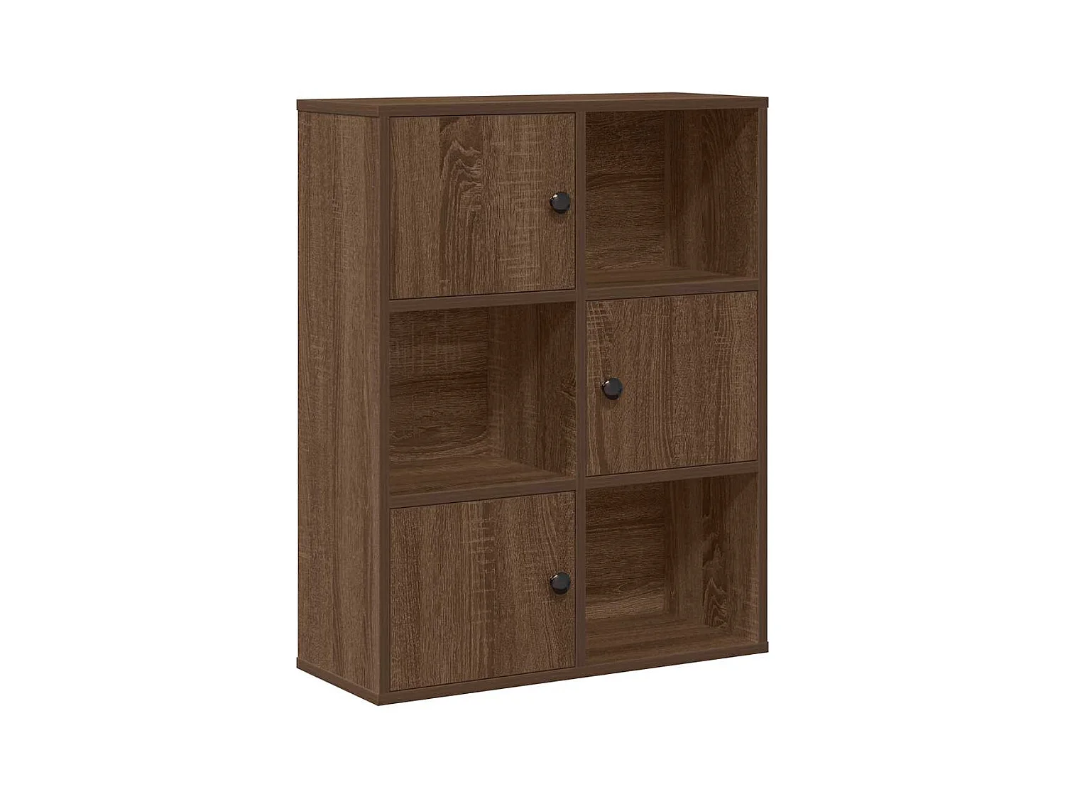 Bibliothèque chêne marron 60x24x76,5 cm bois d'ingénierie