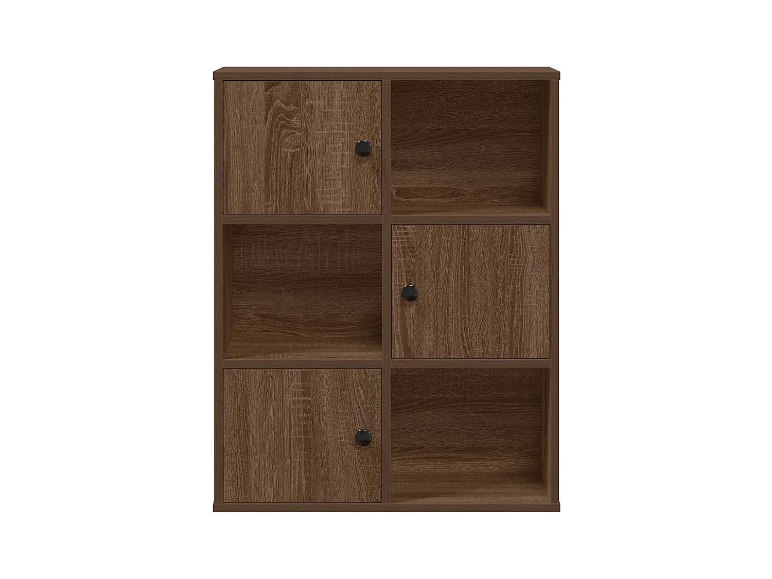 Bibliothèque chêne marron 60x24x76,5 cm bois d'ingénierie