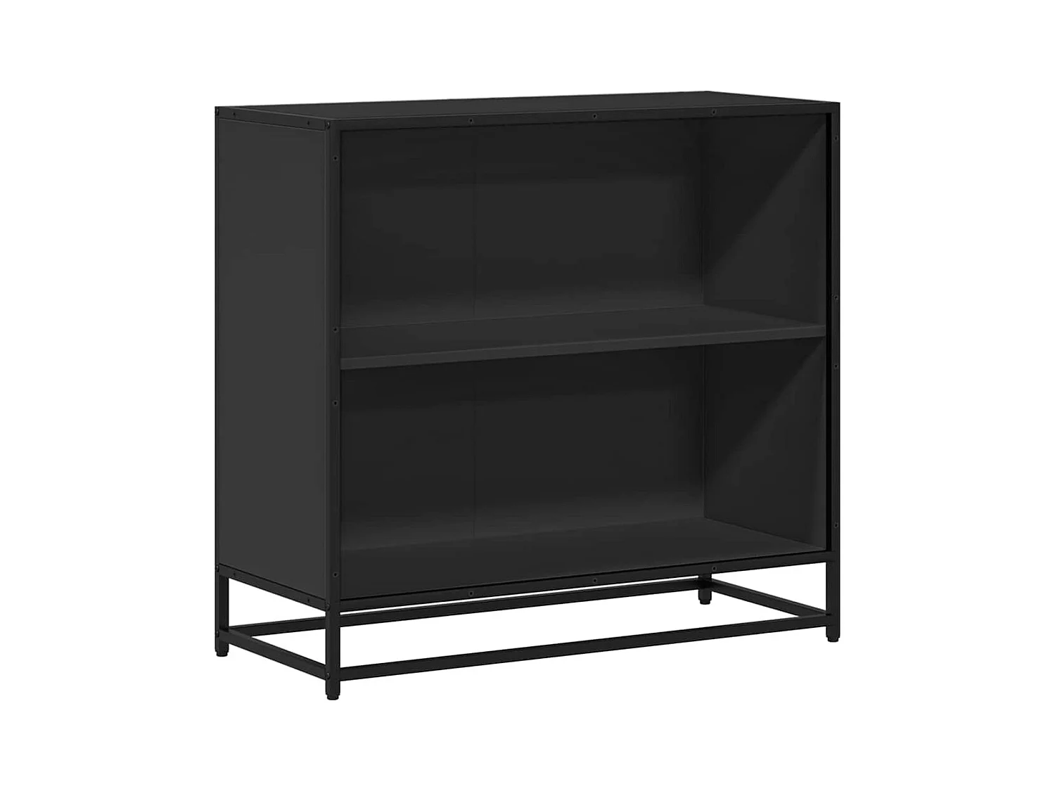 Bibliothèque noir 80,5x35x76 cm bois d'ingénierie