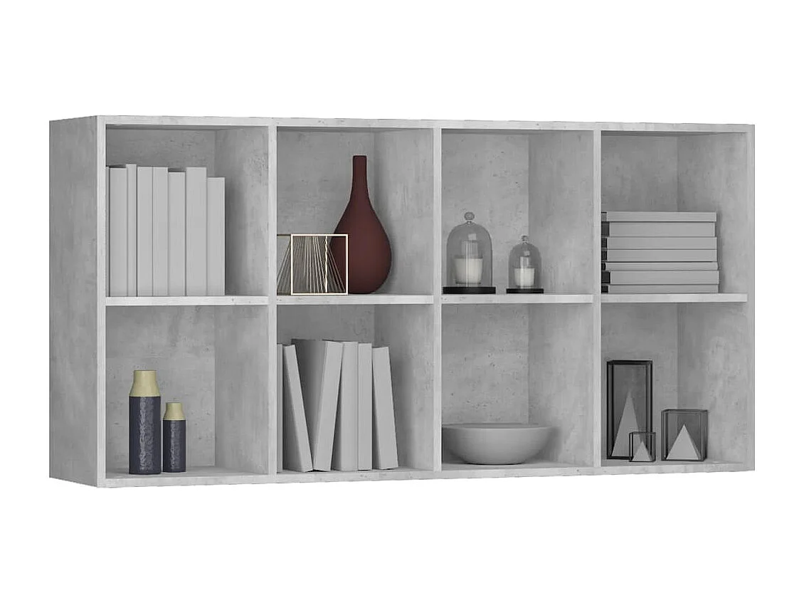 Libreria/credenza grigio cemento 66x30x130 cm in legno ingegnerizzato