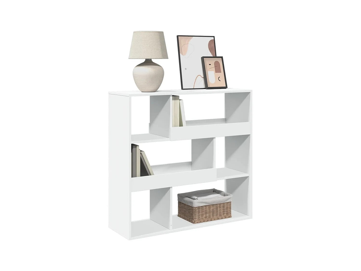 Libreria/divisorio bianco 100x33x94,5 cm