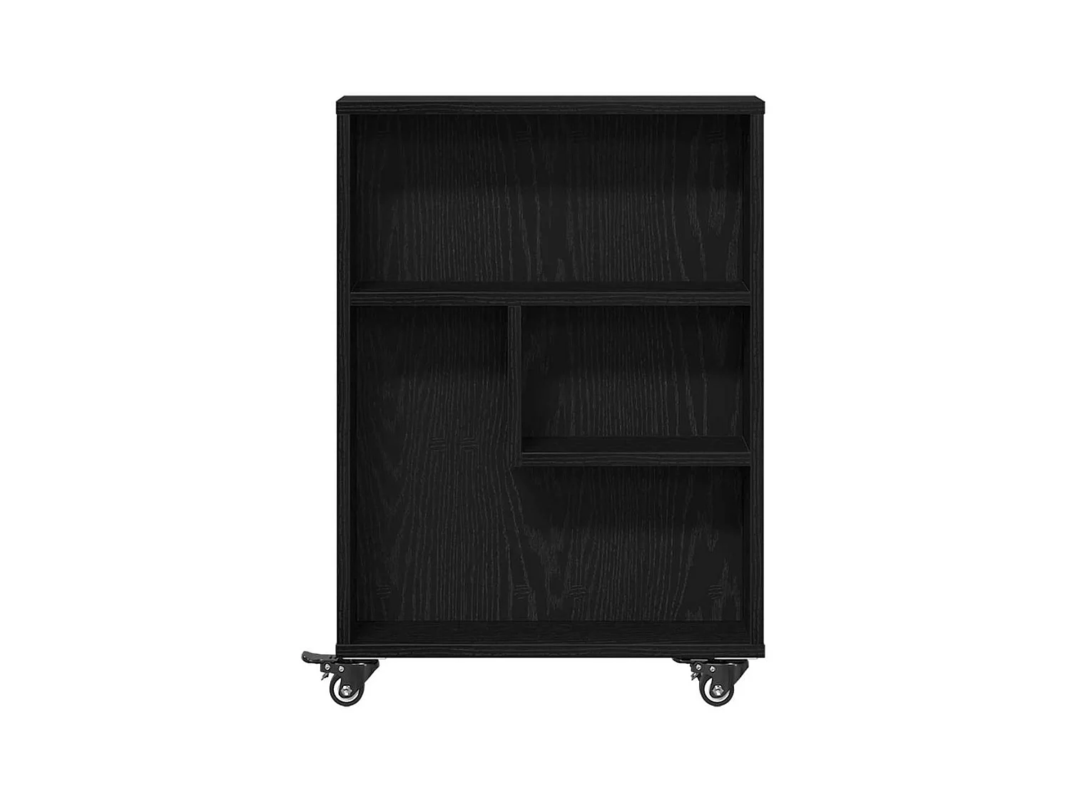 Chariot de rangement étroit Chêne noir 48x13x68 cm Bois d'ingénierie