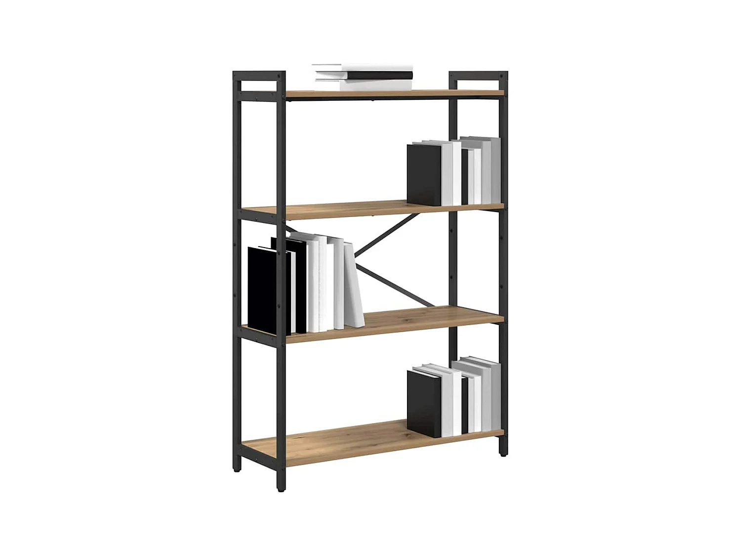 Bibliothèque chêne artisanal 80 x 30 x 118 cm Bois d'ingénierie