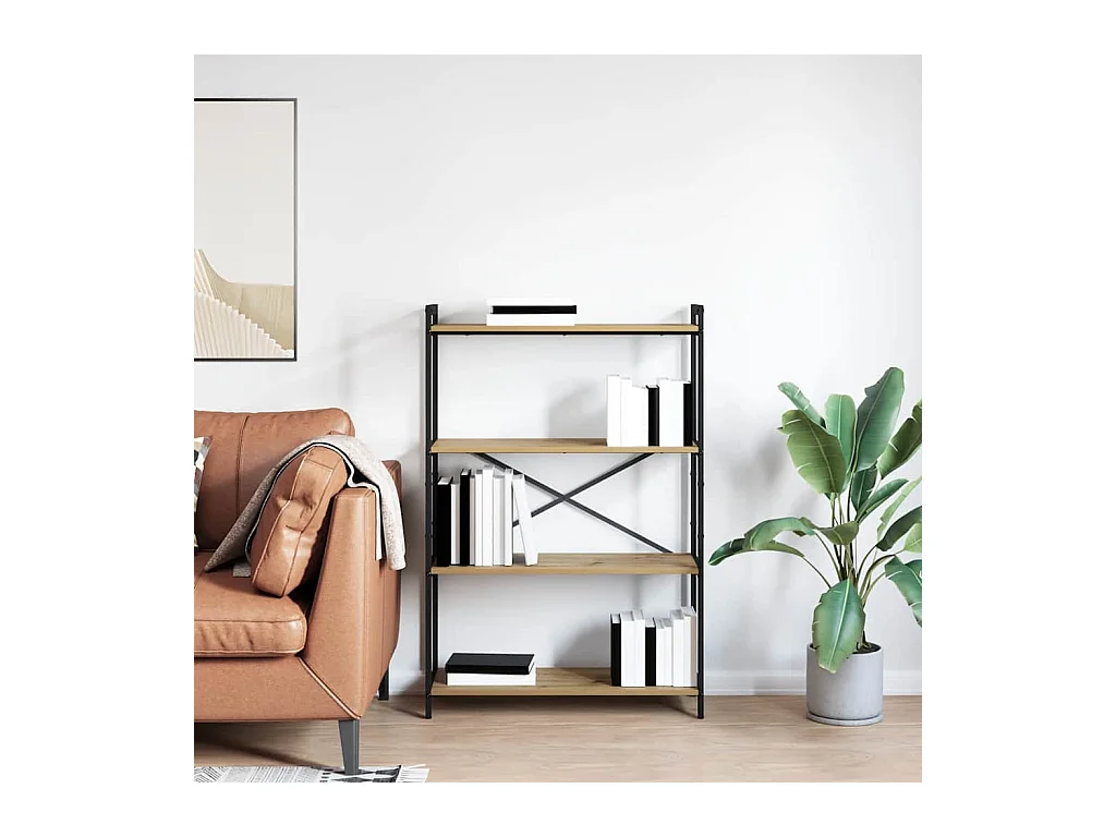 Bibliothèque chêne artisanal 80 x 30 x 118 cm Bois d'ingénierie