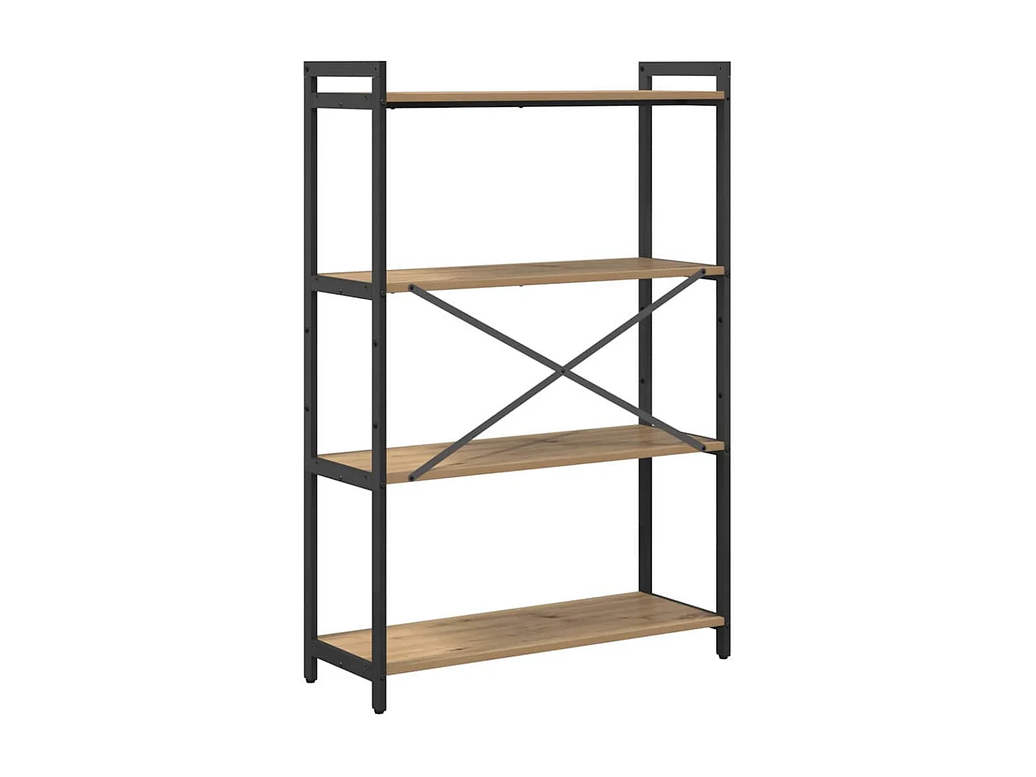 Bibliothèque chêne artisanal 80 x 30 x 118 cm Bois d'ingénierie