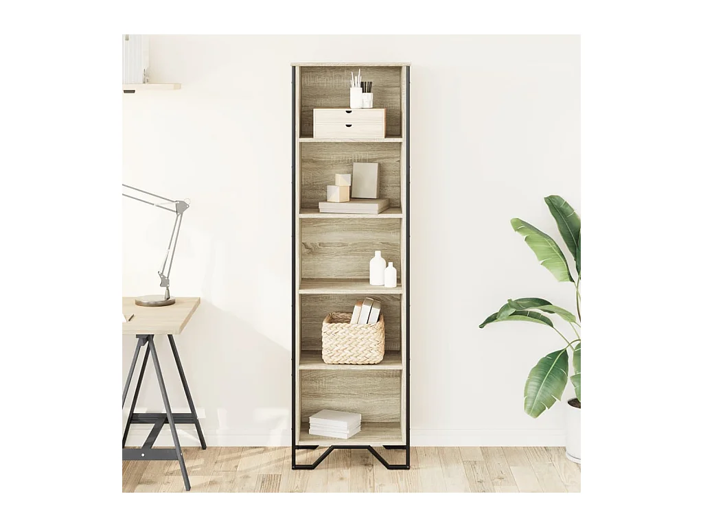 Sonoma eiken boekenkast 50x31x169 cm bewerkt hout