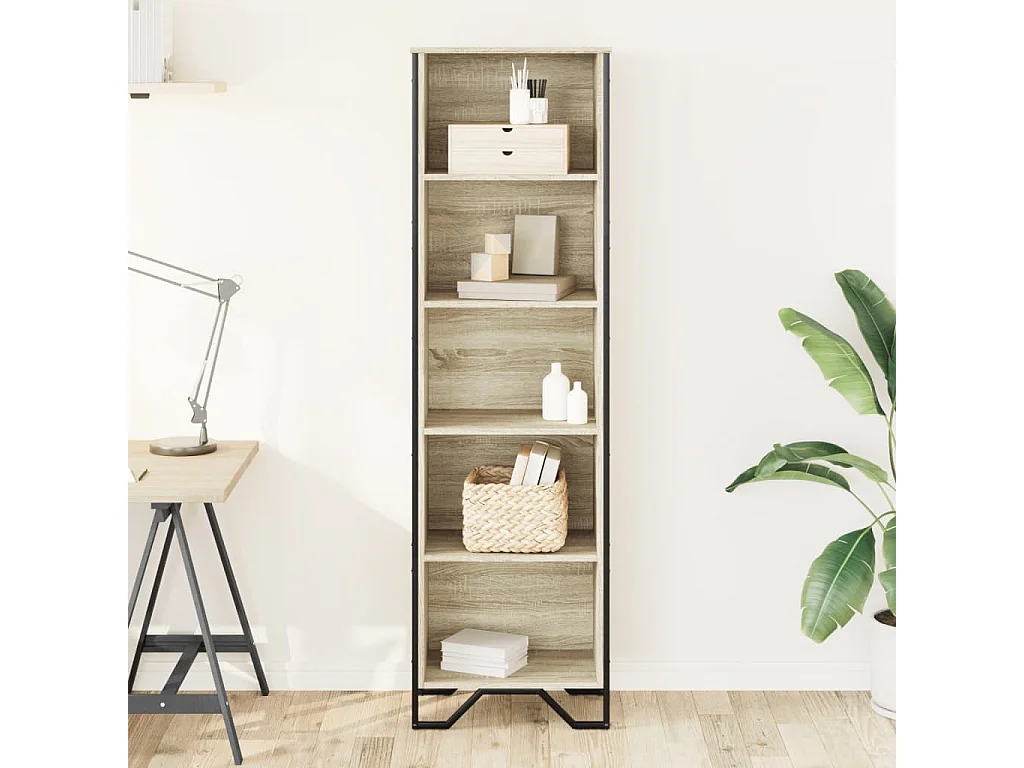 Libreria in rovere Sonoma 50x31x169 cm in legno ingegnerizzato