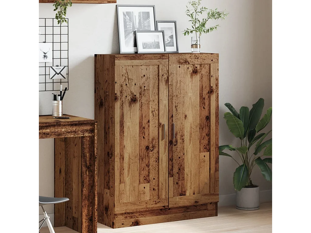 Bibliothèque vieux bois 82,5x30,5x115 cm bois d'ingénierie