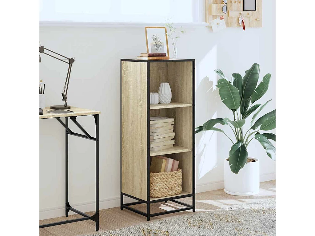 Bibliothèque chêne sonoma 40x35x107,5 cm bois d'ingénierie