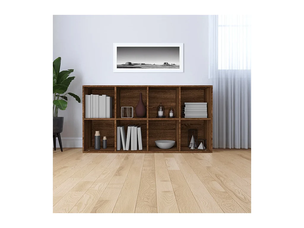 Bibliothèque/Buffet Chêne marron 66x30x130 cm Bois d'ingénierie