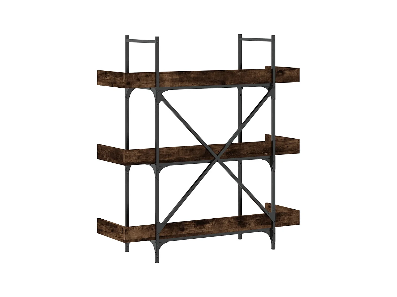 3-laags boekenkast gerookt eiken 100x33x108,5 cm