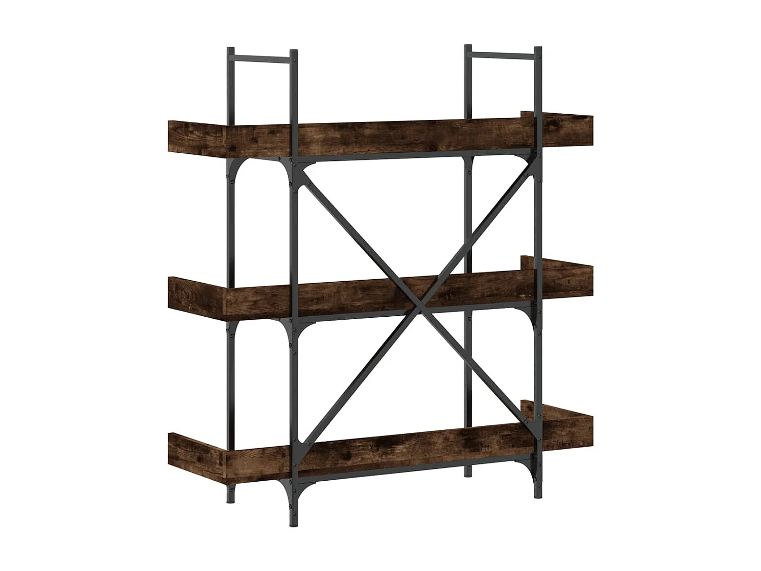 3-laags boekenkast gerookt eiken 100x33x108,5 cm