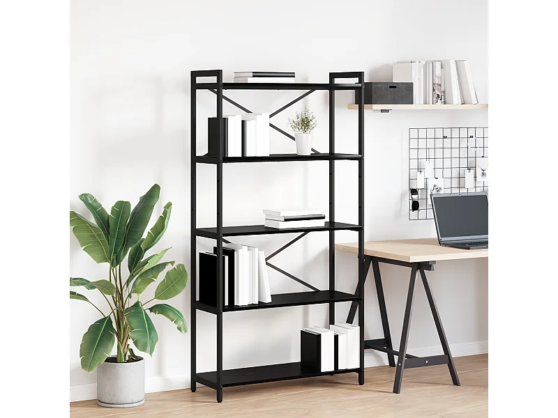 Bibliothèque Chêne noir 80 x 30 x 153 cm Bois d'ingénierie