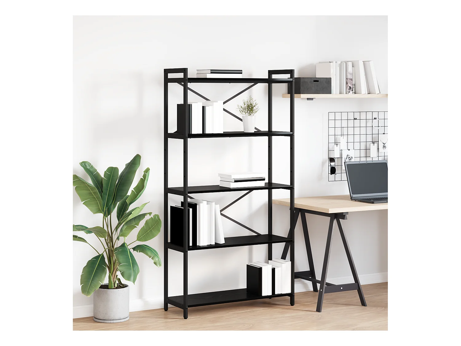 Bibliothèque Chêne noir 80 x 30 x 153 cm Bois d'ingénierie