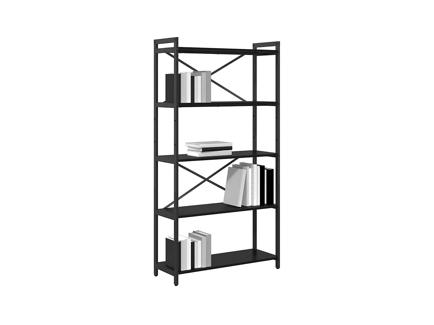 Bibliothèque Chêne noir 80 x 30 x 153 cm Bois d'ingénierie