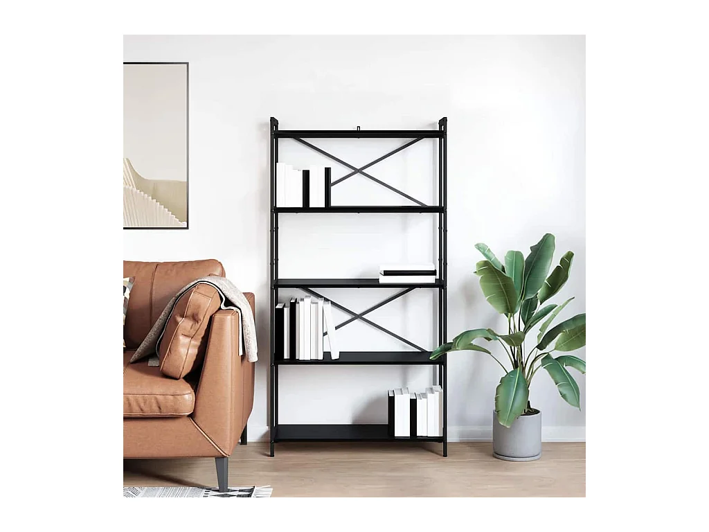 Bibliothèque Chêne noir 80 x 30 x 153 cm Bois d'ingénierie