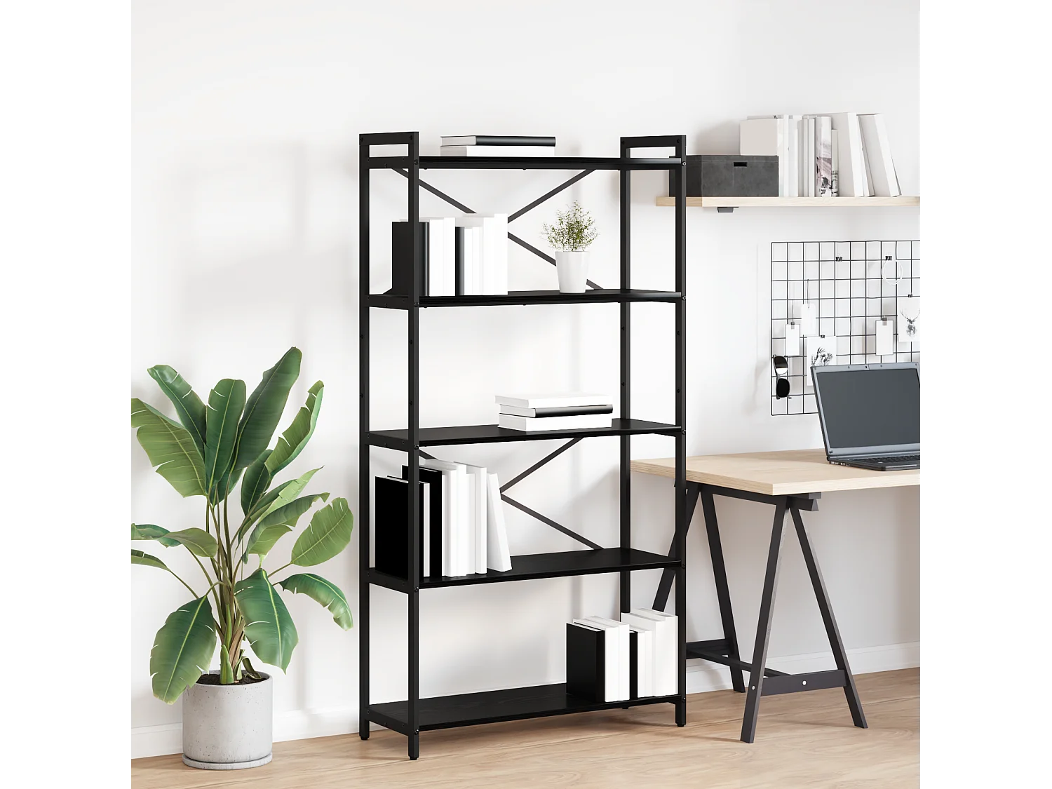 Bibliothèque Chêne noir 80 x 30 x 153 cm Bois d'ingénierie