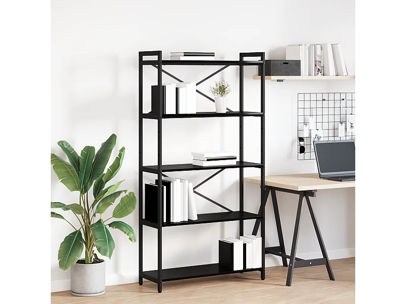 Bibliothèque Chêne noir 80 x 30 x 153 cm Bois d'ingénierie