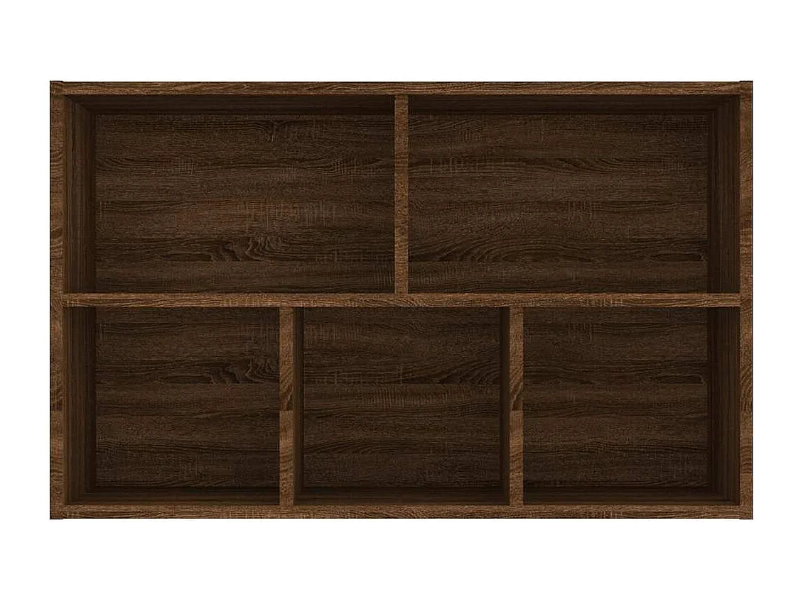 Bibliothèque/Buffet chêne marron 50x25x80 cm bois d'ingénierie