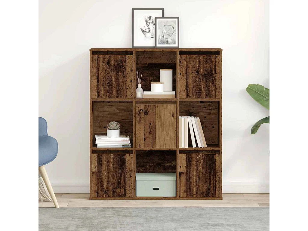 Oude houten boekenkast 89x24x101,5 cm bewerkt hout
