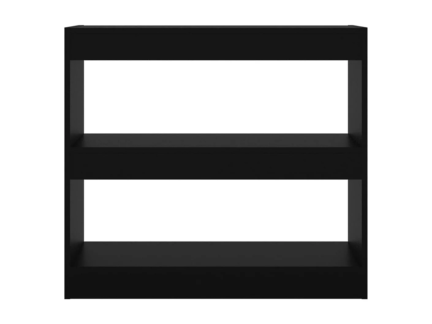 Bücherregal/Raumteiler Schwarz 80x30x72 cm