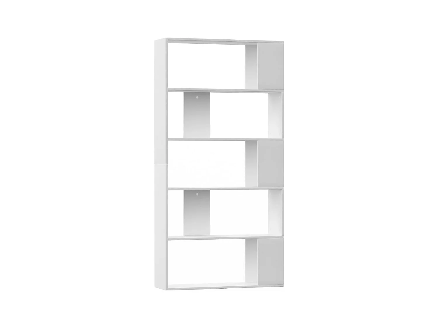 Libreria/divisorio per ambienti in legno ingegnerizzato bianco