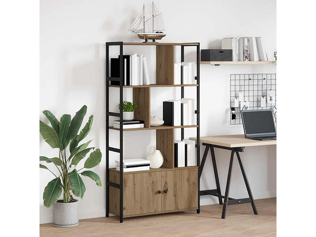 Étagère chêne artisanal 80 x 30 x 155.5 cm Bois d'ingénierie