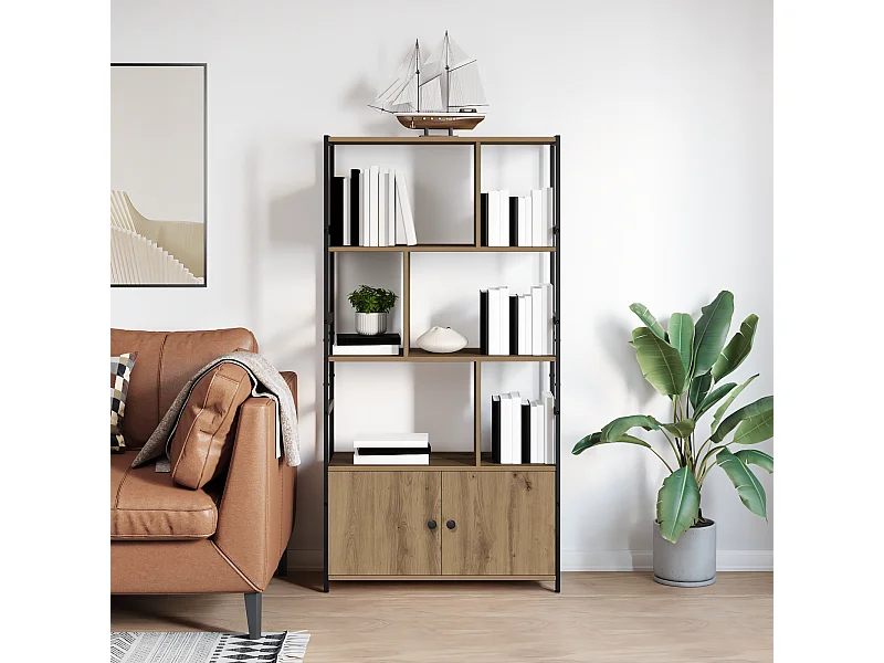 Étagère chêne artisanal 80 x 30 x 155.5 cm Bois d'ingénierie