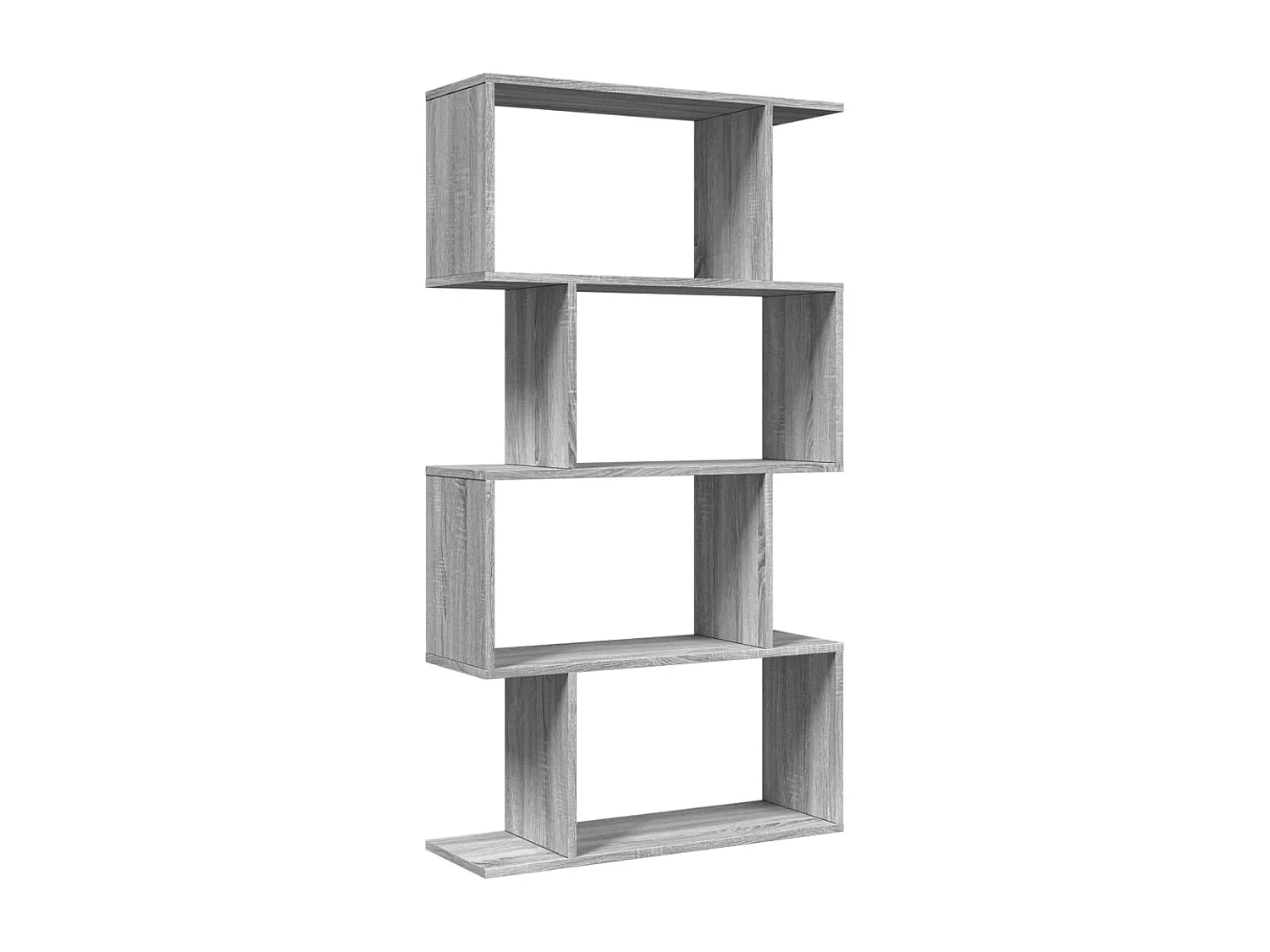 Étagère séparatrice de pièce 4 niveaux sonoma gris 70x24x129 cm