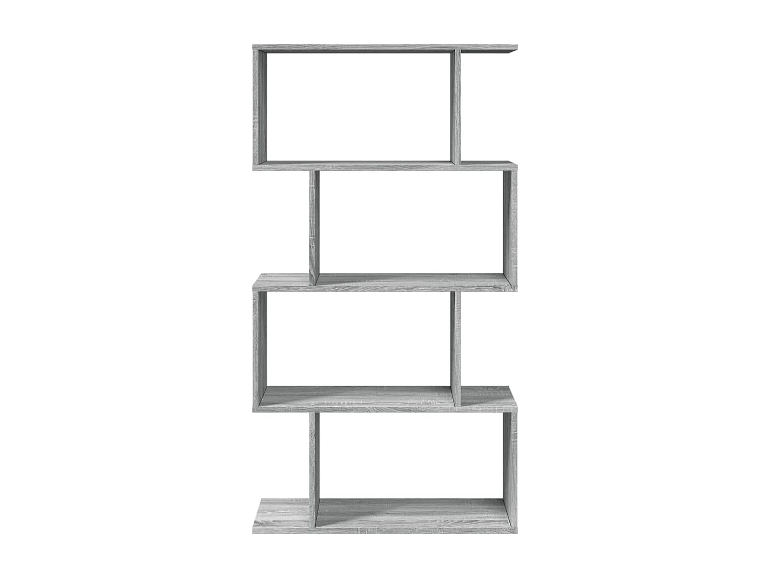 Étagère séparatrice de pièce 4 niveaux sonoma gris 70x24x129 cm