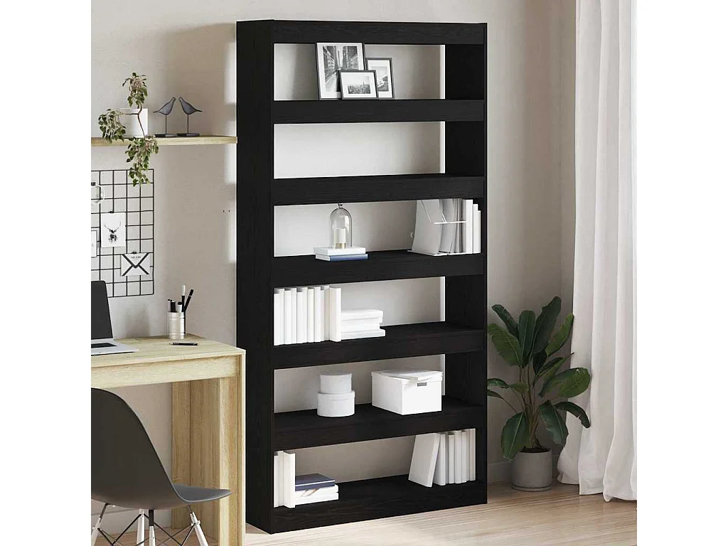 Bibliothèque Chêne noir Bois d'ingénierie 100 x 30 x 198 cm