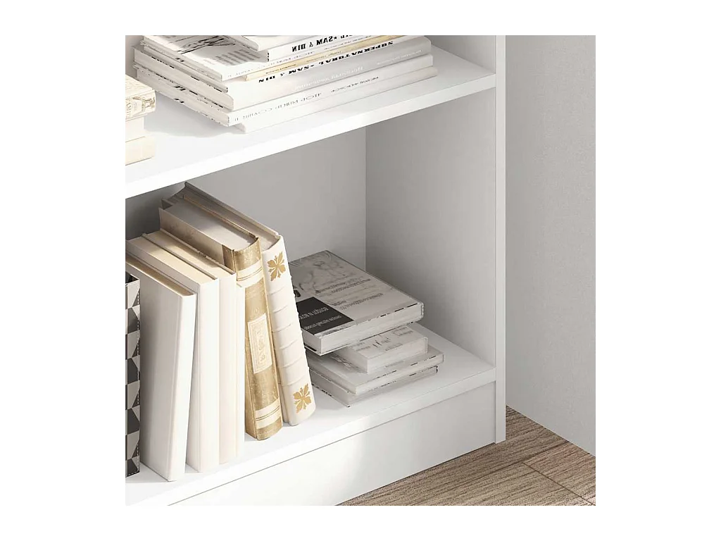 Witte boekenkast 80x24x109 cm bewerkt hout