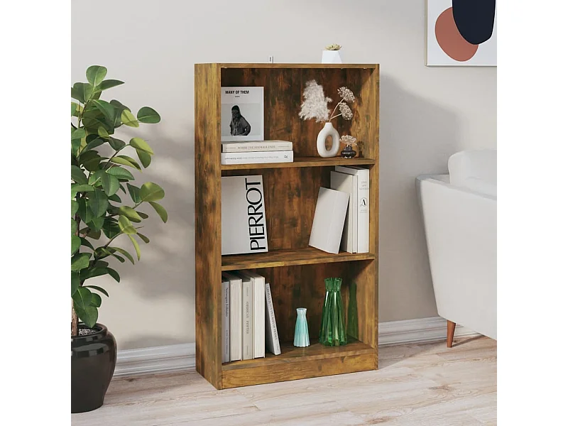 Bibliothèque Chêne fumé 60x24x109 cm Bois d'ingénierie