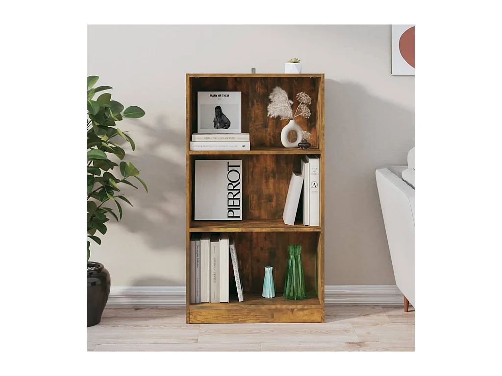 Bibliothèque Chêne fumé 60x24x109 cm Bois d'ingénierie
